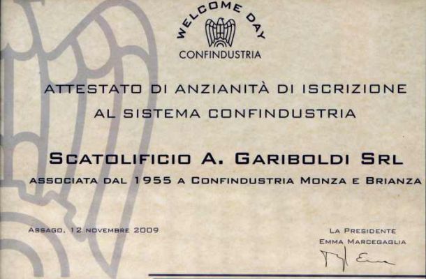 scatolificio gariboldi attestato